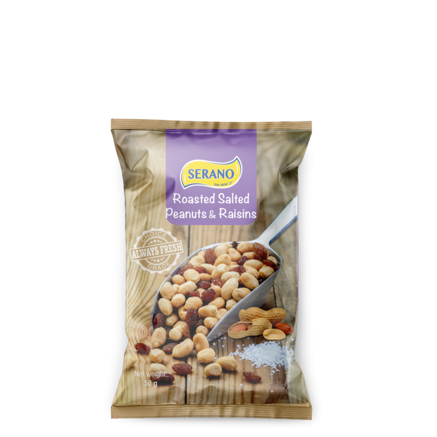 Roasted salted peanuts & raisins mini