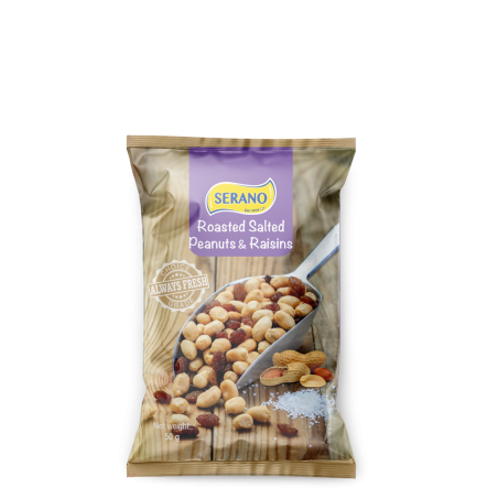 Roasted salted peanuts & raisins mini